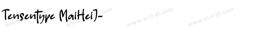 Tensentype MaiHeiJ字体转换